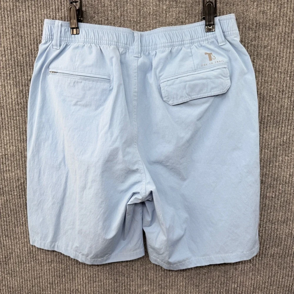 Southern Tide Mens Shorts Medium Blue Tide to Trail Performance Stretch Outdoors